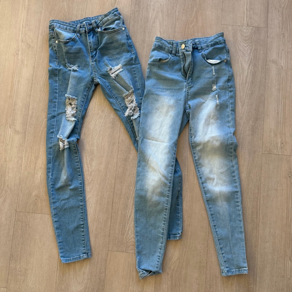 Shein skinny jeans bundle size XS